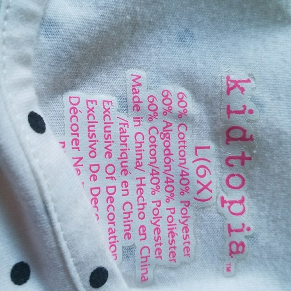 Off white polkadot top. Size 6x. - Picture 4 of 4